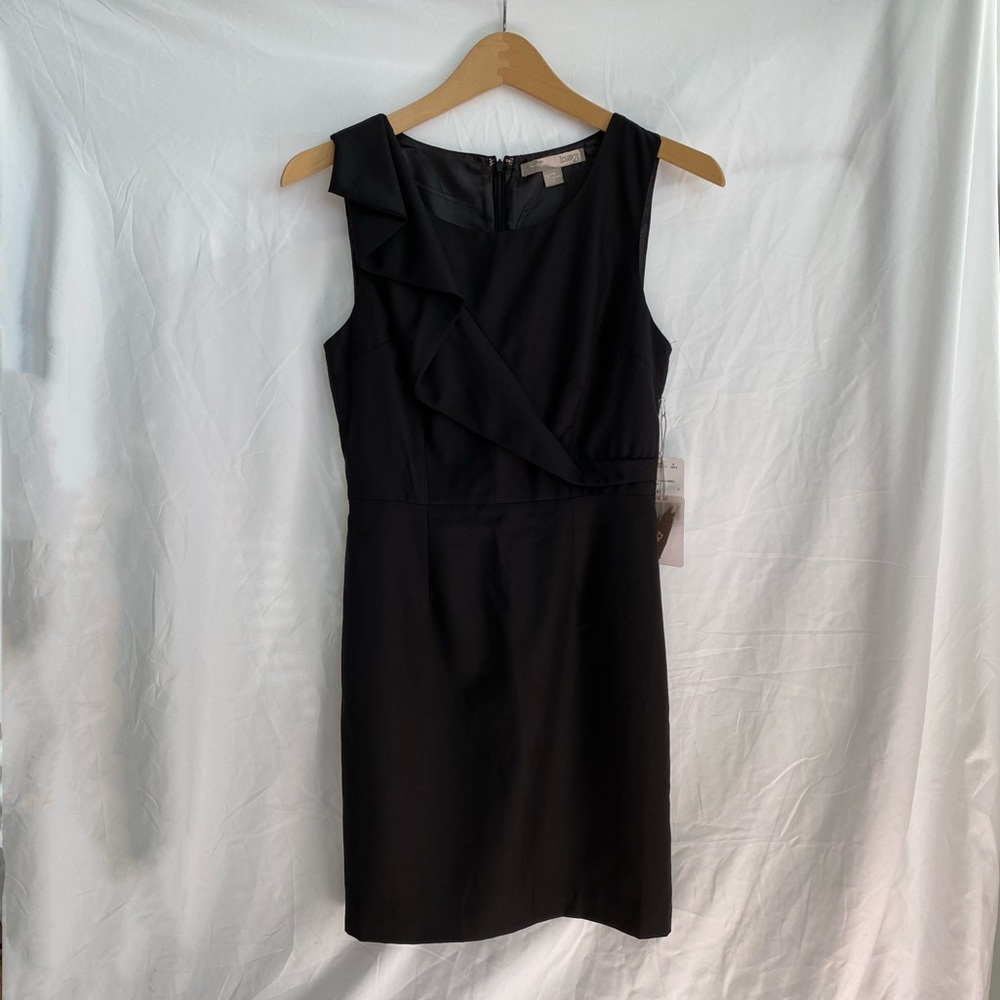 Forever 21 Black Ruffle Sleeveless Sheath Dress